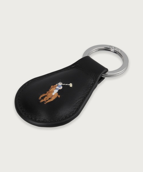 POLO RALPH LAUREN（ポロ ラルフ ローレン）の「スムースレザー キーホルダー（キーケース/キーアクセサリー・メンズ・ブラック/グリーン/ダークブラウン/ブルー/ライトブラウン・FREE）」の7枚目の写真