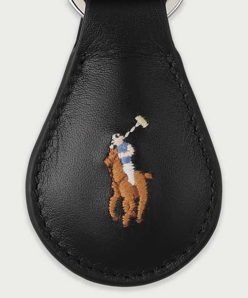 POLO RALPH LAUREN（ポロ ラルフ ローレン）の「スムースレザー キーホルダー（キーケース/キーアクセサリー・メンズ・ブラック/グリーン/ダークブラウン/ブルー/ライトブラウン・FREE）」の8枚目の写真