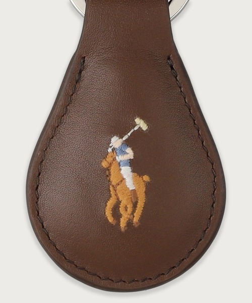POLO RALPH LAUREN（ポロ ラルフ ローレン）の「スムースレザー キーホルダー（キーケース/キーアクセサリー・メンズ・ブラック/グリーン/ダークブラウン/ブルー/ライトブラウン・FREE）」の11枚目の写真