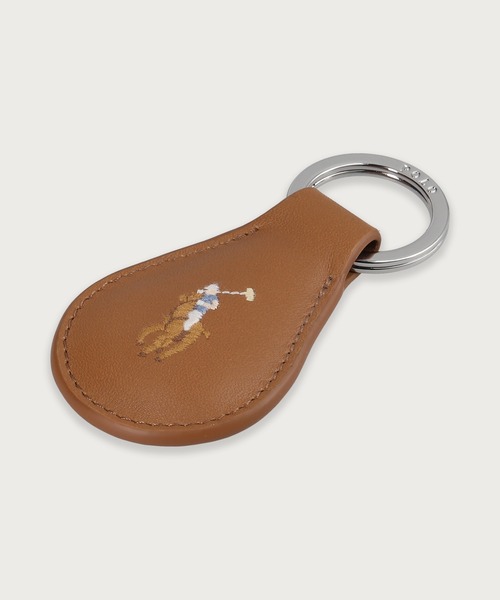 POLO RALPH LAUREN（ポロ ラルフ ローレン）の「スムースレザー キーホルダー（キーケース/キーアクセサリー・メンズ・ブラック/グリーン/ダークブラウン/ブルー/ライトブラウン・FREE）」の13枚目の写真