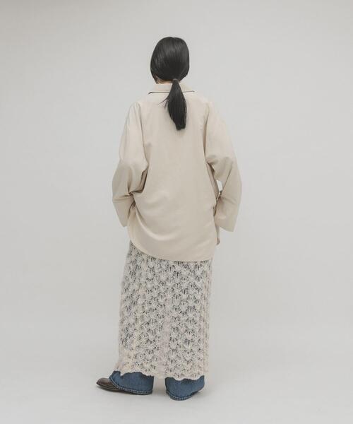 KBF（ケイビーエフ）の「クロシェニットスカート（スカート・レディース・チャコールグレー/アイボリー・ONE）」の17枚目の写真