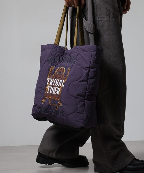 KRIFF MAYER（クリフメイヤー）の「KRIFF MAYER ｽｰﾍﾞﾆｱ刺繍ﾄｰﾄBAG（トートバッグ・メンズ・キャメル/ピンクベージュ/オリーブ/ブラック/オフホワイト/パープル・F）」の9枚目の写真