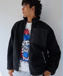 フリースジャケット ジップアップ フード付き」に該当するファッション