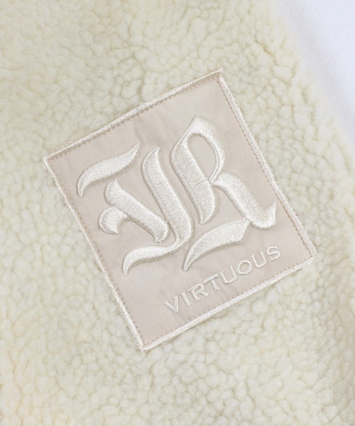 VIRTUOUS(バーチャス)の「【VIRTUOUS/バーチャス】ボアフリースジャケット/アウター フリース ジップアップ ストリート カジュアル アウトドア(ブルゾン・メンズ・ブラック/アイボリー・LARGE/X-LARGE/MEDIUM)」の10枚目の写真
