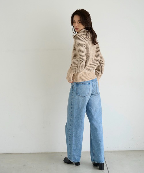 meilmada(メイルマダ)の「ZIPリブニットカーディガン(カーディガン/ボレロ・レディース・グレー/ベージュ・FREE)」の18枚目の写真