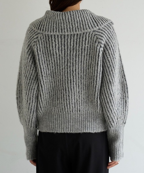 meilmada(メイルマダ)の「ZIPリブニットカーディガン(カーディガン/ボレロ・レディース・グレー/ベージュ・FREE)」の21枚目の写真