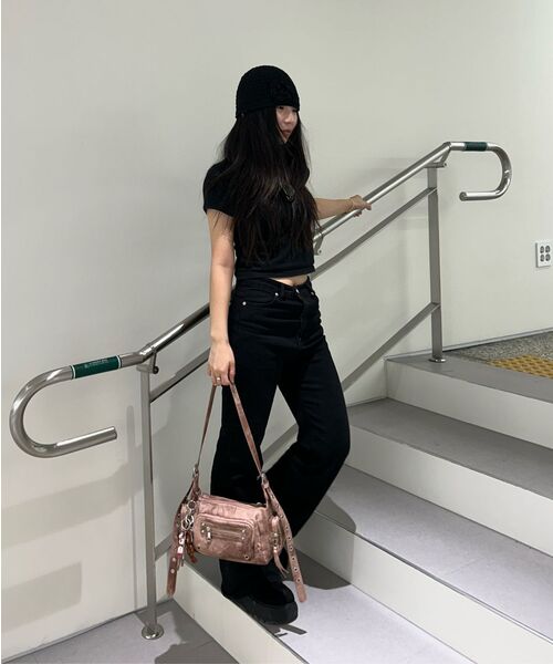 BLACKPURPLE(ブラックパープル)の「マルコバッグ Marco Bag_BLACK(ショルダーバッグ・レディース・ブラック・FREE)」の17枚目の写真