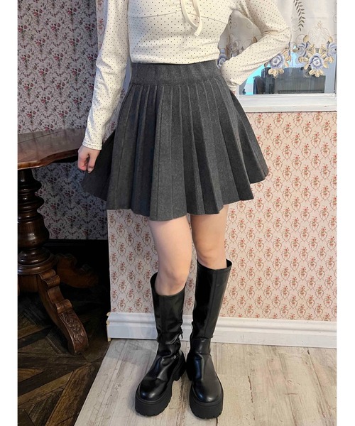 PHILLY(フィリー)の「ニットプリーツスカート(スカート・レディース・ブラック/グレー・FREE)」の8枚目の写真
