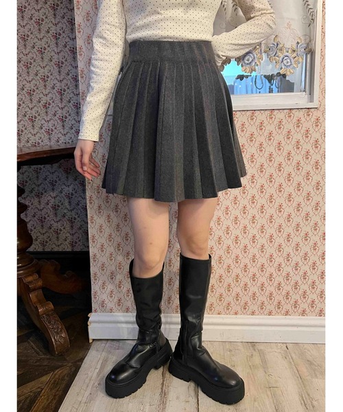 PHILLY(フィリー)の「ニットプリーツスカート(スカート・レディース・ブラック/グレー・FREE)」の9枚目の写真