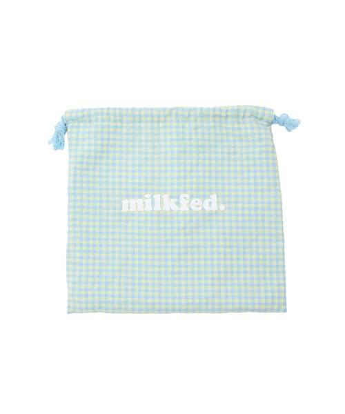 MILKFED.(ミルクフェド)の「KNITTED GINGHAM BAG(ショルダーバッグ・レディース・ライトブルー/ブラック/オレンジ・ONE SIZE)」の19枚目の写真