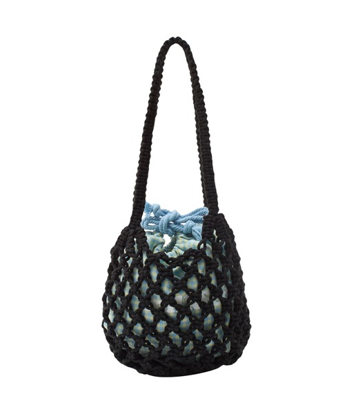 MILKFED.(ミルクフェド)の「KNITTED GINGHAM BAG(ショルダーバッグ・レディース・ライトブルー/ブラック/オレンジ・ONE SIZE)」の20枚目の写真