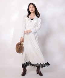 Apuweiser-riche ワンピース Apuweiser-riche（アプワイザーリッシェ）の「チェックドッキング