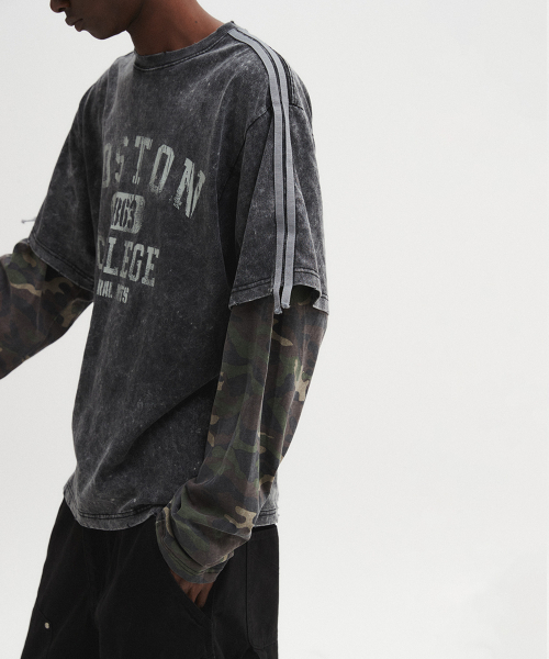 DNSR(ディーエヌエスアール)の「サルパウォッシングカモレイヤードロングスリーブ(Tシャツ/カットソー・メンズ・その他・MEDIUM/LARGE/X-LARGE)」の3枚目の写真