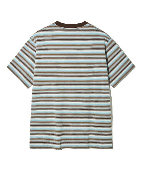 F.ILLUMINATE（フィルミネイト）の「ミックスドカラー ストライプTシャツ-ブラウン（Tシャツ/カットソー・レディース・その他・SMALL/MEDIUM/LARGE）」の2枚目の写真