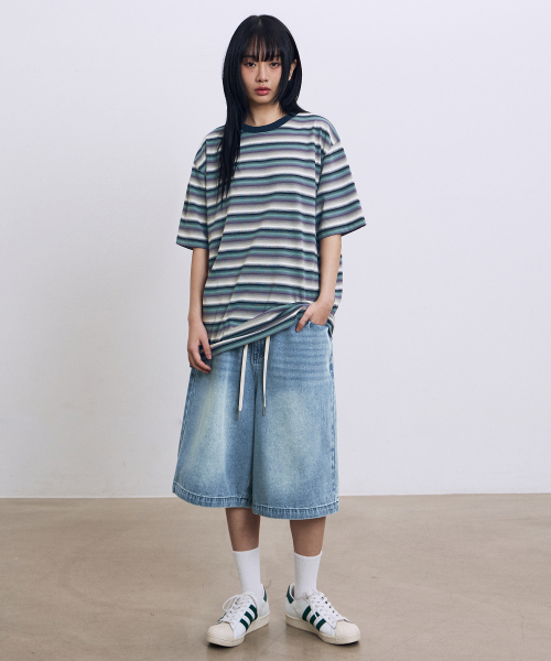 F.ILLUMINATE（フィルミネイト）の「ミックスドカラー ストライプTシャツ-ブラウン（Tシャツ/カットソー・レディース・その他・SMALL/MEDIUM/LARGE）」の5枚目の写真