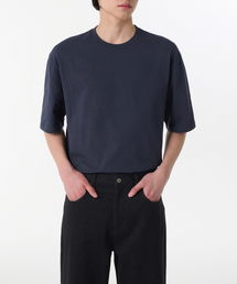 リラックスドOEクルーネックTシャツ[ネイビー]