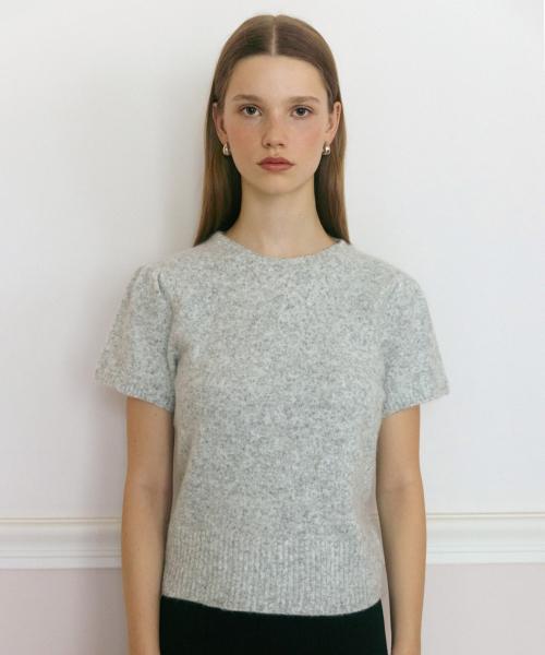 TTUDEMENT(トュードメント)の「ANGORA HALF SLEEVE PULLOVER MEL GREY(ニット/セーター・レディース・その他・FREE)」の1枚目の写真