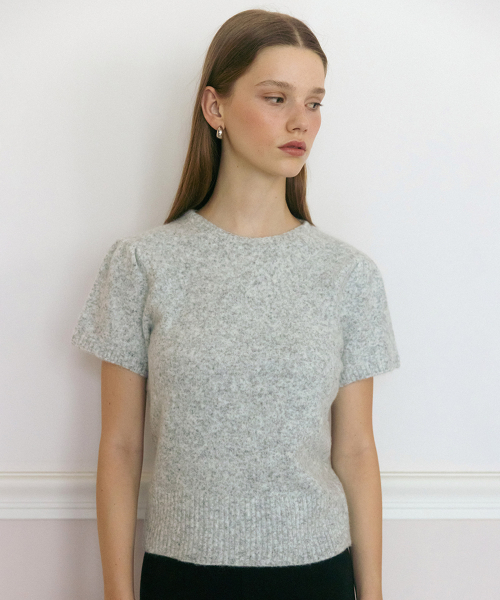 TTUDEMENT(トュードメント)の「ANGORA HALF SLEEVE PULLOVER MEL GREY(ニット/セーター・レディース・その他・FREE)」の2枚目の写真