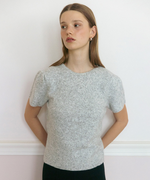 TTUDEMENT(トュードメント)の「ANGORA HALF SLEEVE PULLOVER MEL GREY(ニット/セーター・レディース・その他・FREE)」の3枚目の写真