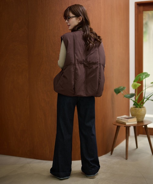 LAULEN(ローレン)の「volume down vest mitten set /ミトン付きボリュームダウンベスト(ダウンベスト・レディース・グレー/ブラウン/ブラック・FREE)」の9枚目の写真