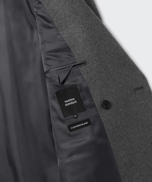 MUSINSA STANDARD（ムシンサスタンダード）の「カシミヤブレンドマスキュリンダブルチェスターフィールドロングコート[ミディアムグレー]（チェスターコート・メンズ・その他・LARGE/X-LARGE/XX-LARGE/MEDIUM）」の8枚目の写真