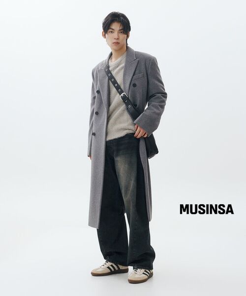 MUSINSA STANDARD（ムシンサスタンダード）の「カシミヤブレンドマスキュリンダブルチェスターフィールドロングコート[ミディアムグレー]（チェスターコート・メンズ・その他・LARGE/X-LARGE/XX-LARGE/MEDIUM）」の11枚目の写真