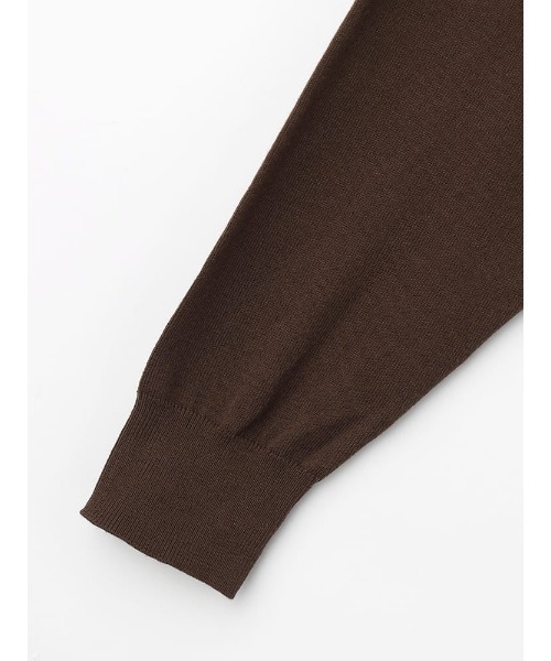 Perfect Suit FActory（パーフェクトスーツファクトリー）の「【Smart Pick！】レーヨンブレンド　モックネック　ベーシックニット　ブラック/ネイビー/ブラウン（ニット/セーター・メンズ・ブラック/ネイビー/ブラウン・M/S/LL/L）」の9枚目の写真