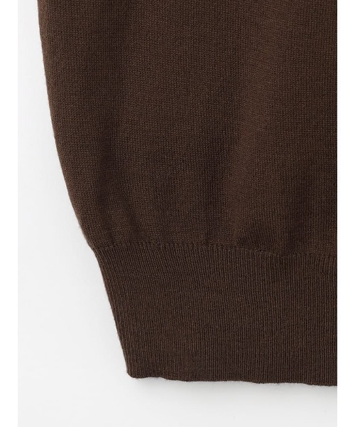 Perfect Suit FActory（パーフェクトスーツファクトリー）の「【Smart Pick！】レーヨンブレンド　モックネック　ベーシックニット　ブラック/ネイビー/ブラウン（ニット/セーター・メンズ・ブラック/ネイビー/ブラウン・M/S/LL/L）」の10枚目の写真