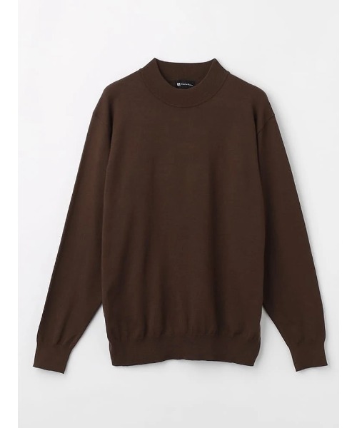 Perfect Suit FActory（パーフェクトスーツファクトリー）の「【Smart Pick！】レーヨンブレンド　モックネック　ベーシックニット　ブラック/ネイビー/ブラウン（ニット/セーター・メンズ・ブラック/ネイビー/ブラウン・M/S/LL/L）」の22枚目の写真