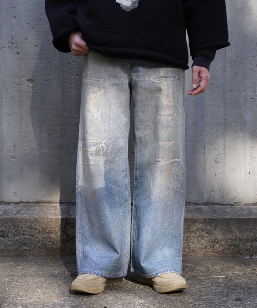 BEAVER(ビーバー)の「B omnivore/ビーオムニボー 転写 DENIM PANT(デニムパンツ・メンズ・その他4・L/M/XL)」の1枚目の写真