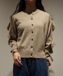 CLANE（クラネ）の「CLANE W FACE SHOULDER FRILL KNIT CARDIGAN（カーディガン/ボレロ）」