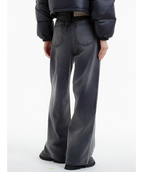 UNKNOWN PLANET（アンノウンプラネット）の「ブラックワイドデニムパンツ（デニムパンツ・レディース・その他・LARGE/MEDIUM）」の3枚目の写真