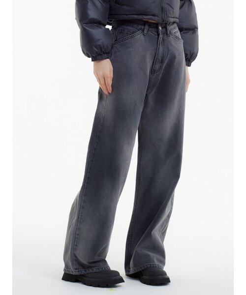 UNKNOWN PLANET（アンノウンプラネット）の「ブラックワイドデニムパンツ（デニムパンツ・レディース・その他・LARGE/MEDIUM）」の4枚目の写真