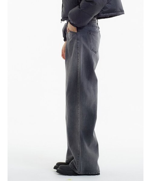 UNKNOWN PLANET（アンノウンプラネット）の「ブラックワイドデニムパンツ（デニムパンツ・レディース・その他・LARGE/MEDIUM）」の5枚目の写真