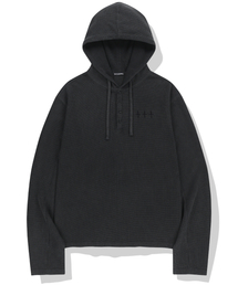 NOT4NERD(�m�b�g�t�H�[�i�[�h)��444 Logo Waffle Henley Neck Hood - Charcoal(�p�[�J�[)