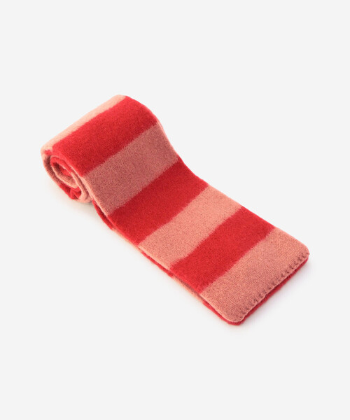 Jo Gordon（ジョーゴードン）の「Jo Gordon | ウール ストライプ マフラー UNISEX（マフラー・レディース・ブラック系その他/オレンジ系その他・ONE）」の5枚目の写真