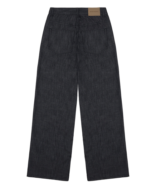 DECET WOMEN（デケット ウーマン）の「[リネンライク]Signature Low Rise Wide Jeans DCWPT004CPBlack（デニムパンツ・レディース・その他・SMALL/MEDIUM/LARGE/X-SMALL）」の7枚目の写真