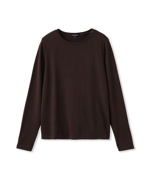 LAUTREAMONT(ロートレアモン)の「【WEB限定】吸湿発熱スムースストレッチカットソー(Tシャツ/カットソー・レディース・ブラック/ブラウン/オフホワイト・11号/9号)」の4枚目の写真