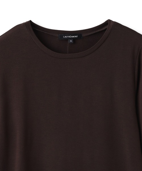 LAUTREAMONT(ロートレアモン)の「【WEB限定】吸湿発熱スムースストレッチカットソー(Tシャツ/カットソー・レディース・ブラック/ブラウン/オフホワイト・11号/9号)」の6枚目の写真