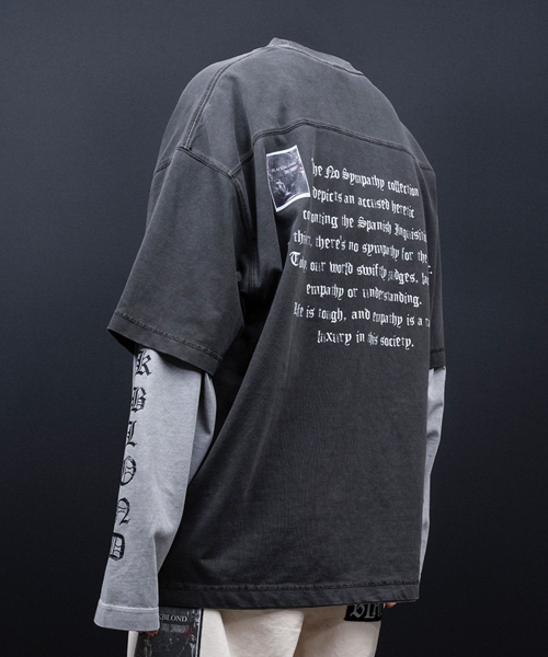 BLACK BLOND(ブラック ブロンド)の「ビビディ クラッシュド ペイスト ピグメント 半袖Tシャツ (チャコール)(Tシャツ/カットソー・レディース・その他・MEDIUM/LARGE/X-LARGE)」の1枚目の写真