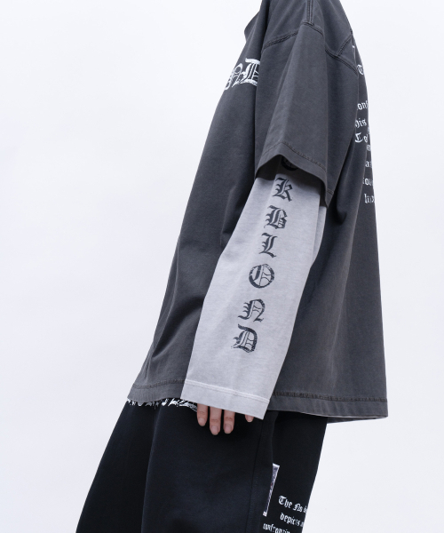 BLACK BLOND(ブラック ブロンド)の「ビビディ クラッシュド ペイスト ピグメント 半袖Tシャツ (チャコール)(Tシャツ/カットソー・レディース・その他・MEDIUM/LARGE/X-LARGE)」の6枚目の写真
