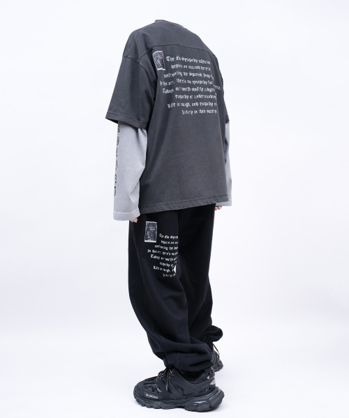 BLACK BLOND(ブラック ブロンド)の「ビビディ クラッシュド ペイスト ピグメント 半袖Tシャツ (チャコール)(Tシャツ/カットソー・レディース・その他・MEDIUM/LARGE/X-LARGE)」の7枚目の写真