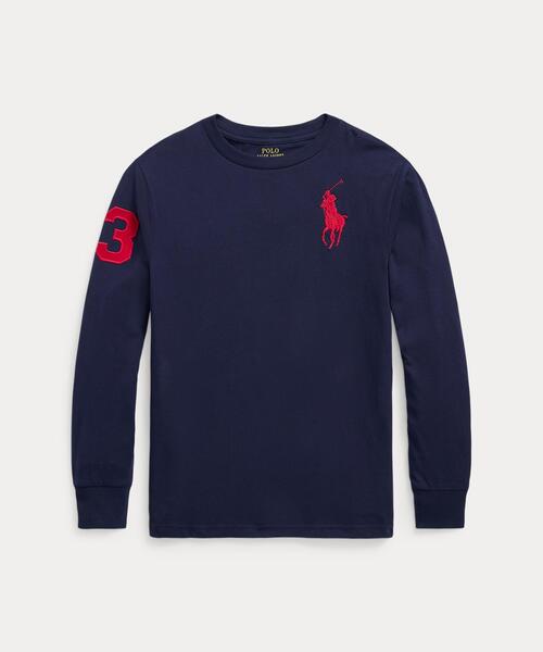 POLO RALPH LAUREN CHILDRENSWEAR(ポロ ラルフ ローレン チルドレンズウェア)の「Big Pony コットン ジャージー Tシャツ(Tシャツ/カットソー・キッズ・ネイビー系1・L/M/S/XL)」の1枚目の写真