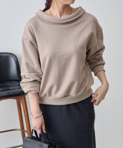 BEARDSLEY（ビアズリー）の「オフショルトレーナー（Tシャツ/カットソー・レディース・ベージュ/モカ・FREE）」の3枚目の写真