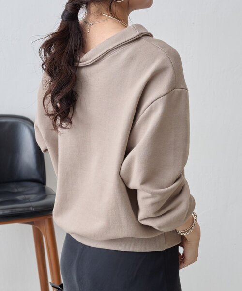 BEARDSLEY（ビアズリー）の「オフショルトレーナー（Tシャツ/カットソー・レディース・ベージュ/モカ・FREE）」の5枚目の写真