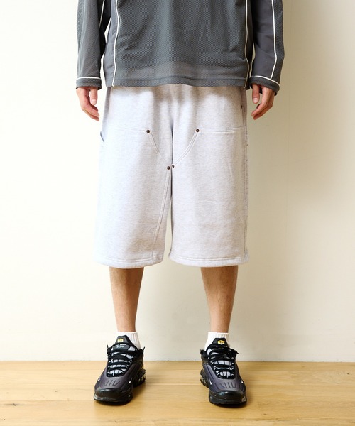BEAMS(ビームス)の「Double Knee Sweat Shorts(スウェットパンツ・メンズ・アッシュグレー/ブラック・S/M/L/XL)」の8枚目の写真