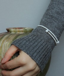 NOIR DE POUPEE（ノワールドプーペ）の「Pearl Flow K18 淡水パールワイヤーブレスレット　２連（ブレスレット）」