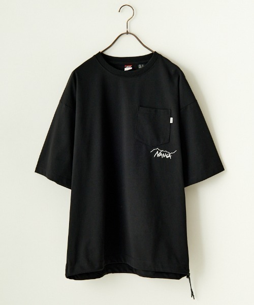 NANGA（ナンガ）の「【WEB先行予約】[NANGA/ナンガ] 別注 ルーズフィット ドローコードポケットTシャツ（Tシャツ/カットソー・レディース・ブラック/ホワイト/チャコール・XL/L/M/S）」の12枚目の写真