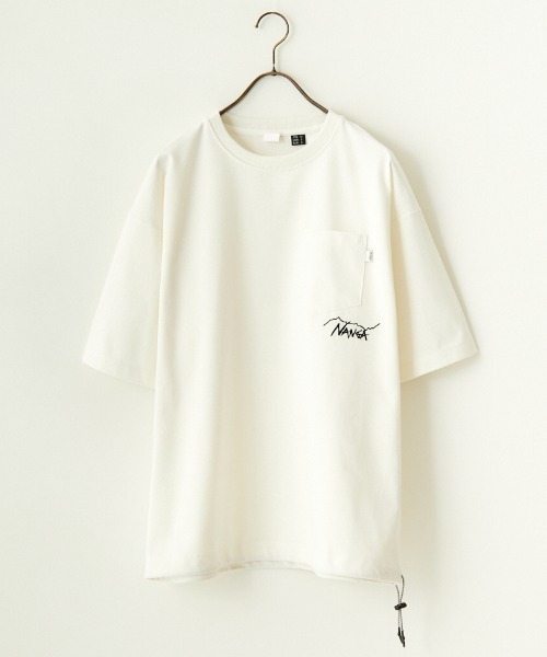 NANGA（ナンガ）の「【WEB先行予約】[NANGA/ナンガ] 別注 ルーズフィット ドローコードポケットTシャツ（Tシャツ/カットソー・レディース・ブラック/ホワイト/チャコール・XL/L/M/S）」の10枚目の写真