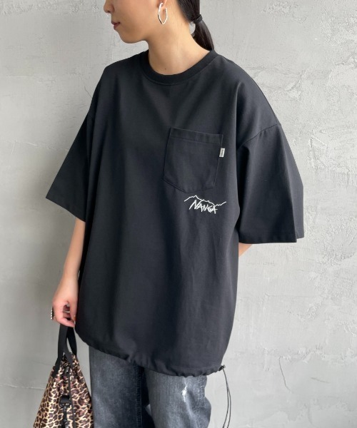 NANGA/ナンガ] 別注 ルーズフィット ドローコードポケットTシャツ（T 